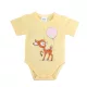 Rövid ujjú baba body cuki Őzike mintával