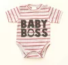 Rövid ujjú dupla patentos " Baby Boss" feliratú baba body