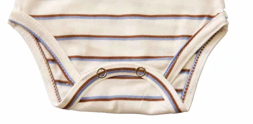 ABR Rövid ujjú dupla patentos pamut body - Csíkos - Baby Boss (56)