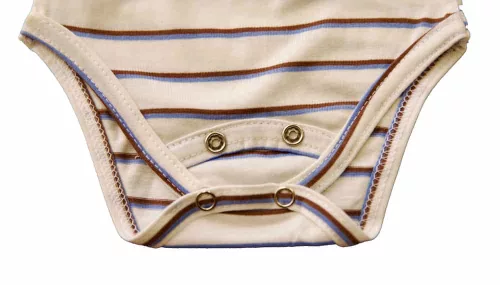 ABR Rövid ujjú dupla patentos pamut body - Csíkos - Baby Boss (62)