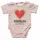 Rövid ujjú dupla patentos " Szerelem gyümölcs" feliratú baba body