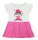 Rövid ujjú pamut kislány ruha, pörgős szoknyarésszel