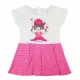 Rövid ujjú pamut kislány ruha, pörgős szoknyarésszel