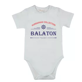 Rövid ujjú baba body Balaton mintával