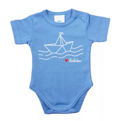 Rövid ujjú baba body Balaton mintával