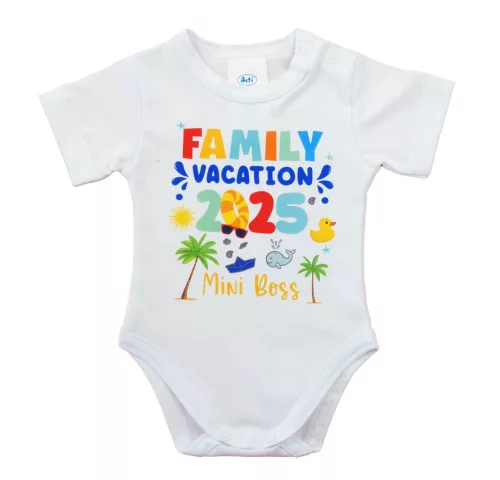 Rövid ujjú baba body Balaton mintával