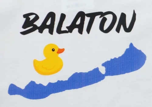 Rövid ujjú baba body Balaton mintával