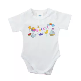 Rövid ujjú baba body Balaton mintával