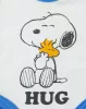 ABR Hosszú ujjú pamut body - Fehér-Kék - Snoopy (56)