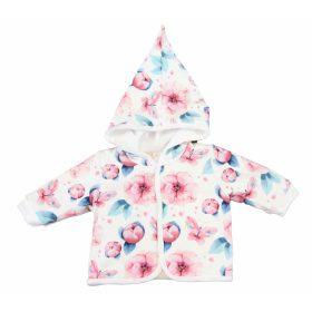 Bélelt kislány kocsikabát Virágos mintával
