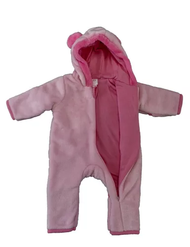 Kapucnis wellsoft bélelt baba overál Maci mintával