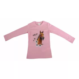 Hosszú ujjú kislány póló cuki Lovas mintával