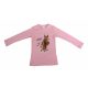 Hosszú ujjú kislány póló cuki Lovas mintával