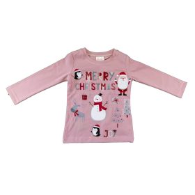 Karácsonyi hosszú ujjú kislány póló