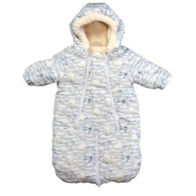   Mintás vízlepergetős, kapucnis bélelt bébizsák, overál