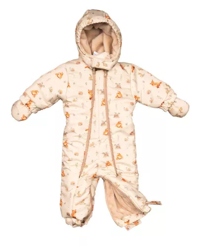 ABR Mintás vízlepergetős, kapucnis bélelt overál kesztyűvel 56-62