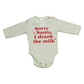 Hosszú ujjú baba body karácsonyi mintával