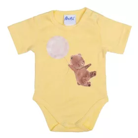 Rövid ujjú baba body cuki Mackó mintával