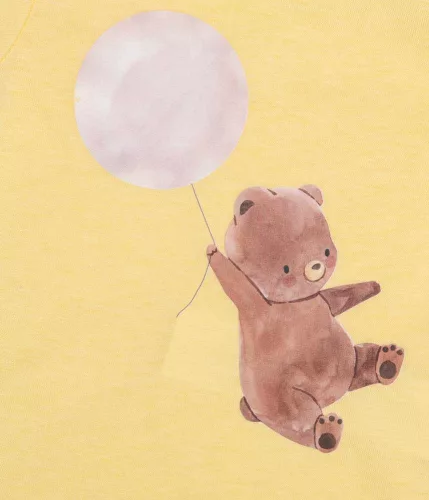 Rövid ujjú baba body cuki Mackó mintával