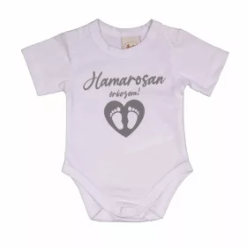   Hamarosan érkezem  újszülött baba body, babaváró ajándék