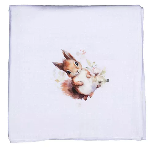 Textil tetra pelenka mókus mintával 70x70cm