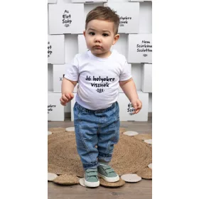   Dorko "Jó helyekre visznek" mintával nyomot rövid ujjú baba body