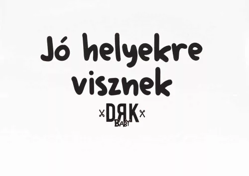 Dorko "Jó helyekre visznek" mintával nyomot rövid ujjú baba body