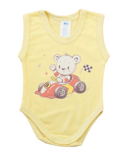 Ujjatlan baba body autós maci mintával