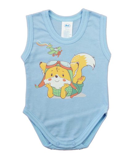 Ujjatlan baba body rókás mintával