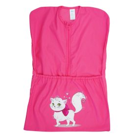 Oviszsák elöl cipzáras, zsebes Cica mintával