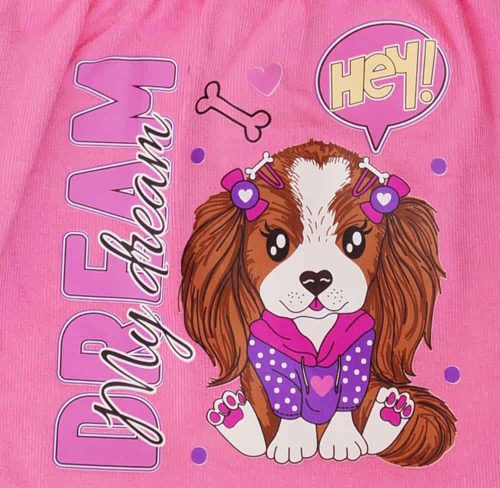 Vállfás oviszsák, kord, Kutyus mintával