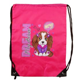 Zsinóros tornazsák Kislány kutyus mintával