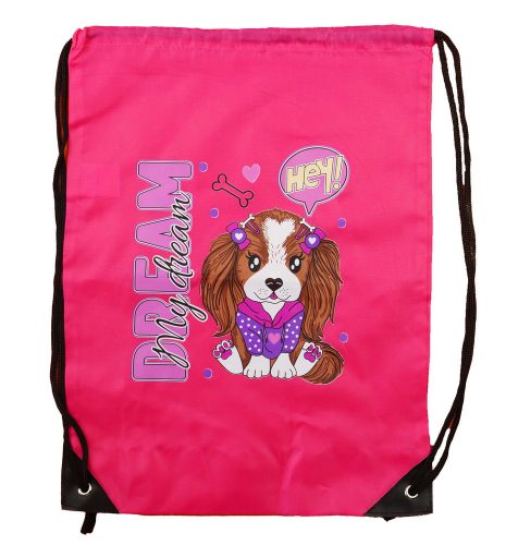 Zsinóros tornazsák Kislány kutyus mintával