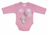 ABR Hosszú ujjú baba body Macis mintával - Rózsaszín - 62