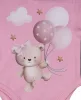 ABR Hosszú ujjú baba body Macis mintával - Rózsaszín - 62