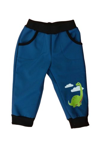 Vízlepergetős softshell kisfiú nadrág Dínó mintáva