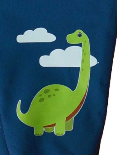 Vízlepergetős softshell kisfiú nadrág Dínó mintáva