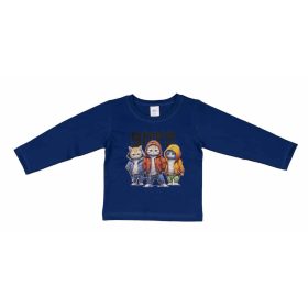 Hosszú ujjú fiú póló vagány cicák mintával