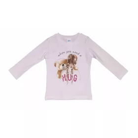Hosszú ujjú kislány póló cuki Macis mintával