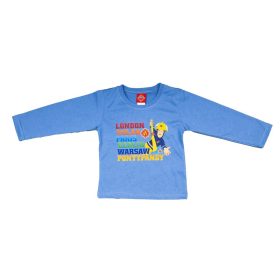 Hosszú ujjú kisfiú póló Sam a tűzoltó mintával