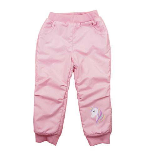 Lányka bélelt vízlepergetős nadrág – Unikornis mintával