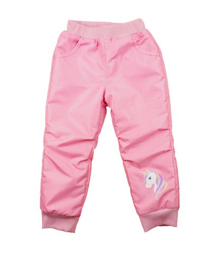 Lányka bélelt vízlepergetős nadrág – Unikornis mintával