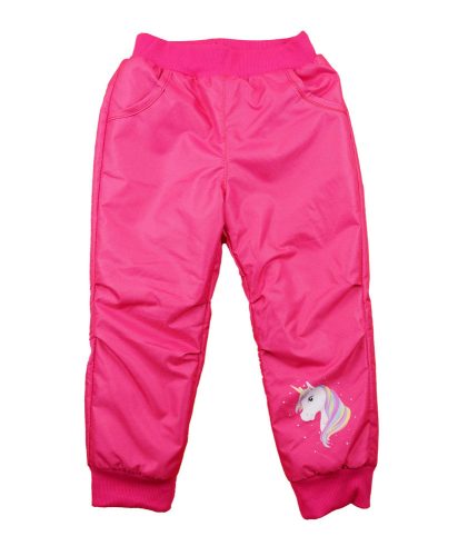 Lányka bélelt vízlepergetős nadrág – Unikornis mintával