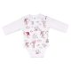 ABR Hosszú ujjú baba body karácsonyi manó mintával - Fehér - 74