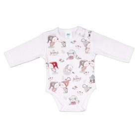 Hosszú ujjú baba body karácsonyi manó mintával