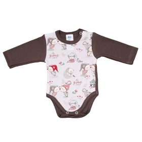Hosszú ujjú baba body karácsonyi manó mintával