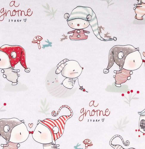 Hosszú ujjú baba body karácsonyi manó mintával