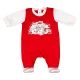 Hosszú ujjú baba rugdalozó karácsonyi mintával
