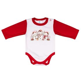 Hosszú ujjú baba body karácsonyi mintával