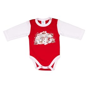 Hosszú ujjú baba body karácsonyi mintával